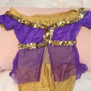 Genie costume purple and gold